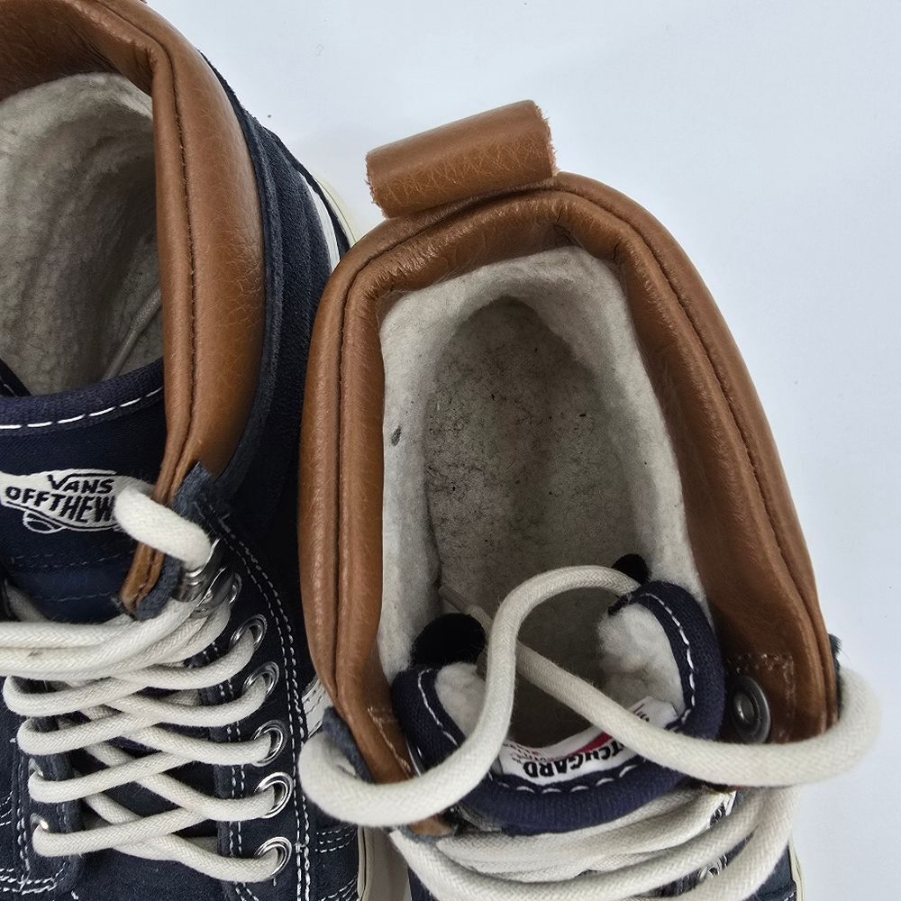 Vans Mens Sk8 High-Top Leather Sneakers Scotchgard Fleece Lined Size M 6 W 7.5 - Picture 6 of 8